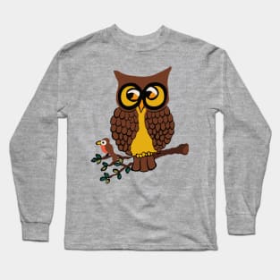 Vintage Owl Long Sleeve T-Shirt